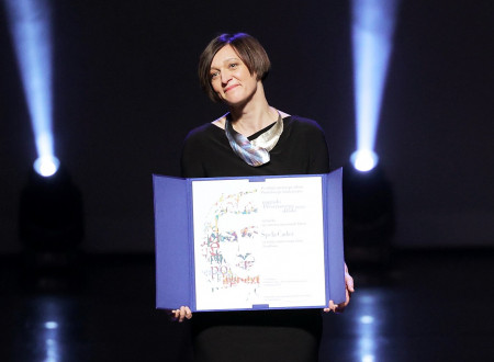 Portrait of the director and creator of animated films Špela Čadež, who received Prešeren Fund Award for directing the animated film Steakhouse.