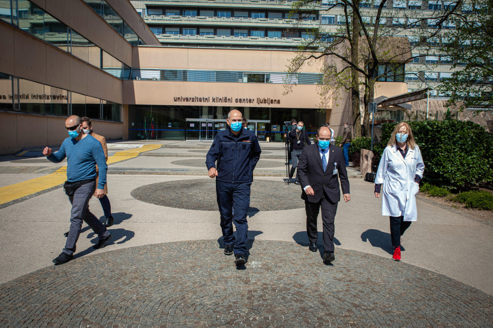 Prime Minister Janez Janša visits the University Medical Centre Ljubljana