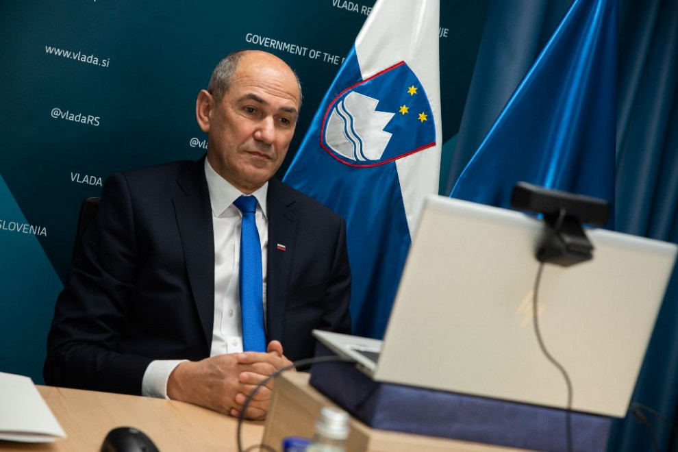 Prime Minister Janez Janša at the virtual conference entitled "Changing Paradigms in a Pandemic World: How to regain trust? Health, Happiness & Ethics