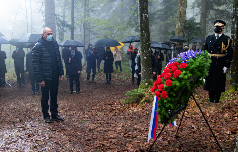 PV1 1307 (Prime Minister Janez Janša attended the state ceremony at Mala gora near Ribnica to mark Slovenia's Day of Uprising against Occupation.)