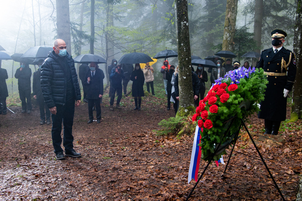 Prime Minister Janez Janša attended the state ceremony at Mala gora near Ribnica to mark Slovenia's Day of Uprising against Occupation.