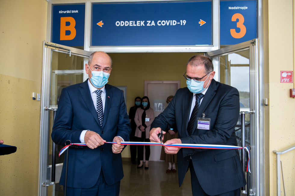 Prime Minister Janez Janša visited the Slovenj Gradec General Hospital