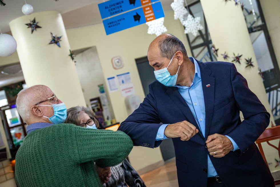 Prime Minister Janez Janša visited the Danica Vogrinec Home for the Elderly in Maribor