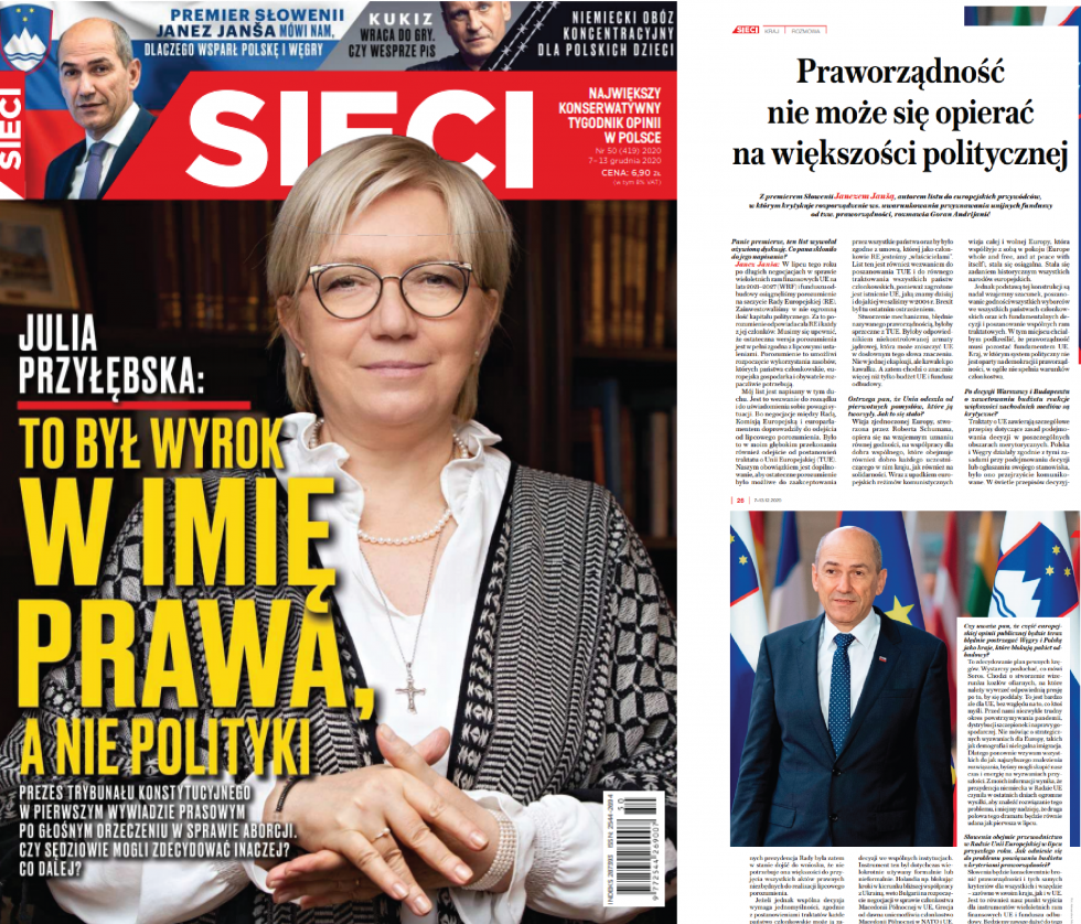 Interview with Prime Minister Janez Janša for Polish magazine Sieci