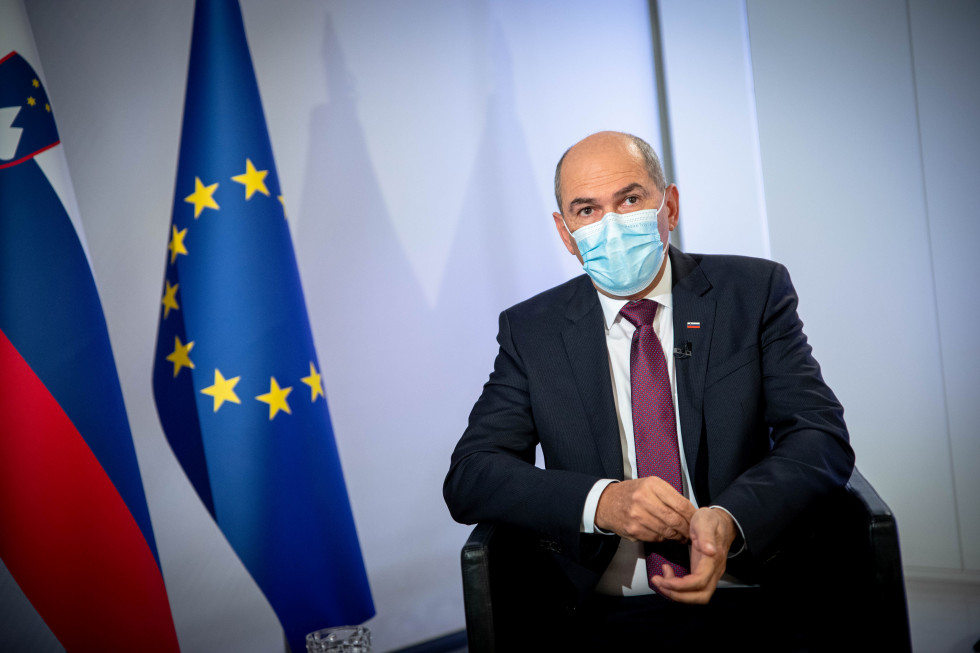 PM Janez Janša talks about vaccination and the challenges of the epidemic on TV show Odmevi
