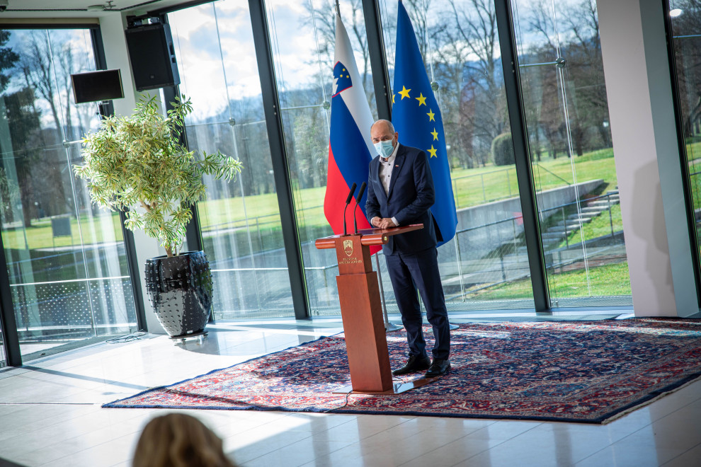 Prime Minister Janez Janša took part in a meeting of leaders of political parties and parliamentary groups