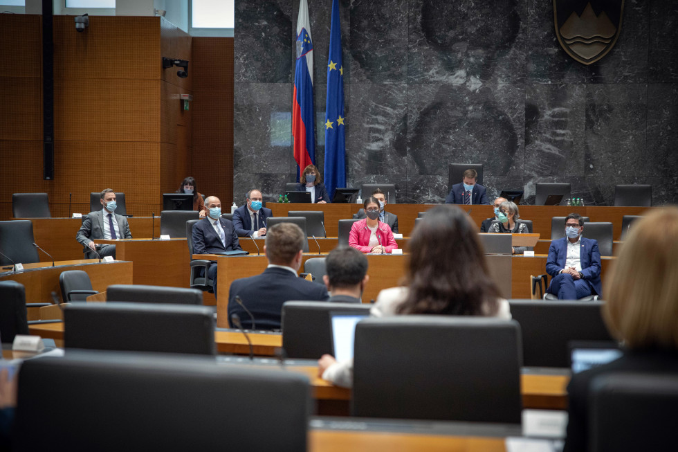 Predsednik vlade Janez Janša v Državnem zboru.