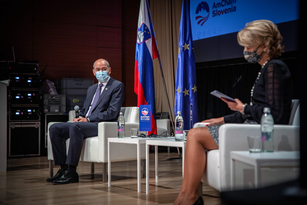 Prime Minister Janez Janša at AmCham Business Breakfast