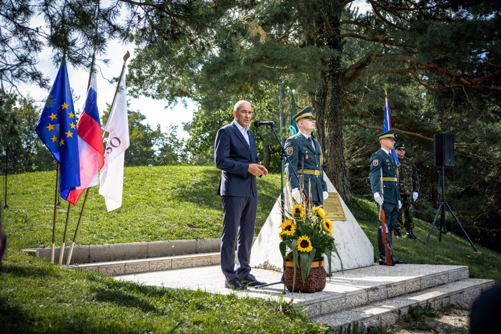 Prime Minister Janez Janša gave the keynote address at the ceremony Pristava 1990-2020.