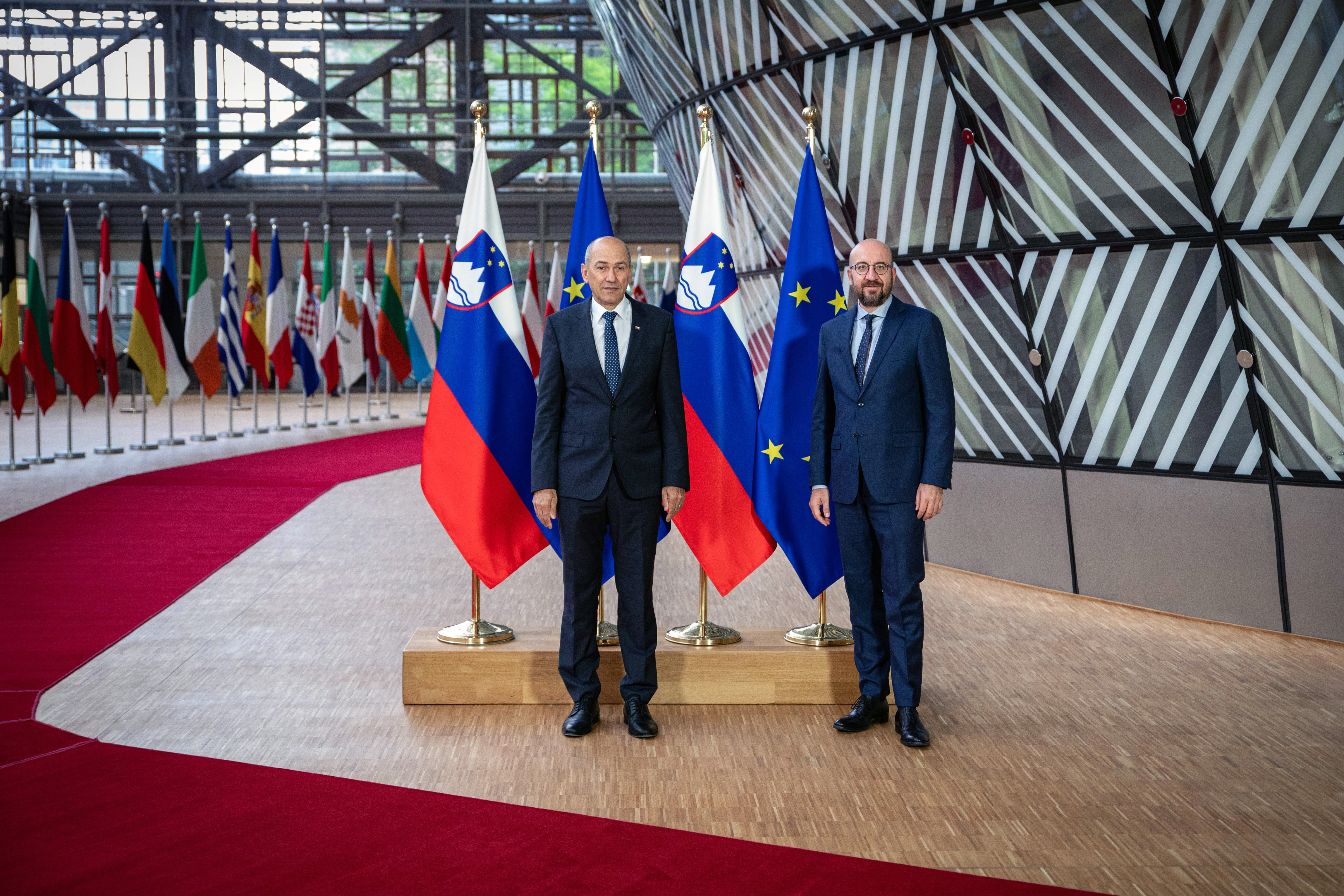 Predsednik vlade Janez Janša na delovnem obisku v Bruslju