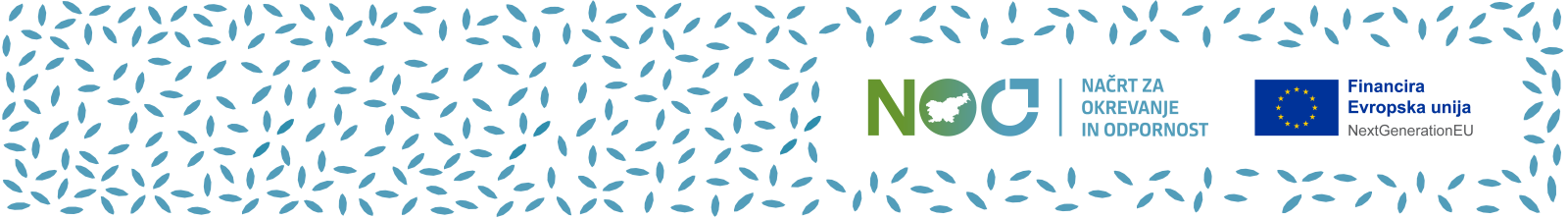 Na sliki sta logotipa Načrta za okrevanje in odpornost, ki ga je slovenska vlada pripravila skladno s smernicami Evropske komisije kot podlago za koriščenje sredstev Mehanizma za okrevanje in odpornost.
