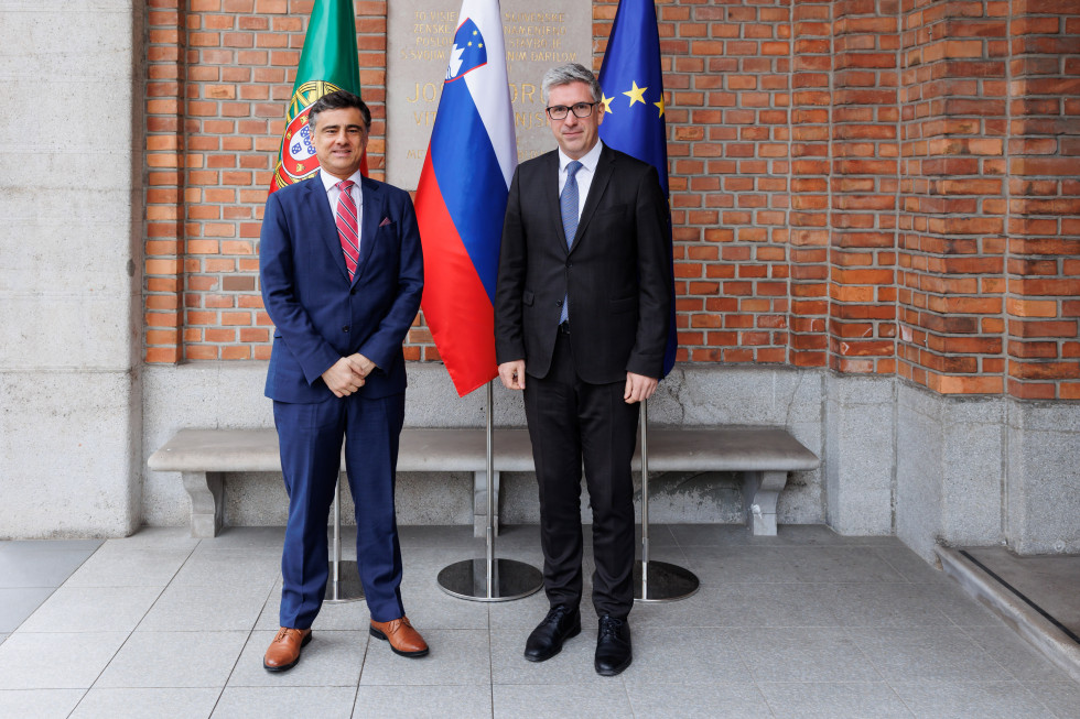 Državni sekretar Marko Štucin in portugalski državni sekretar Tiago Antunes