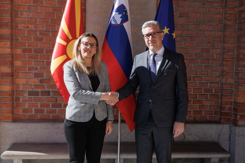 State Secretary Marko Štucin with Deputy Minister of Foreign Affairs of North Macedonia Fatmire Isaki