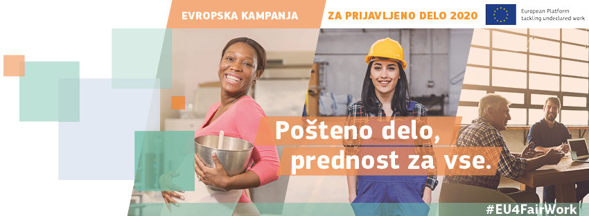 Grafika oglasa: Pošteno delo, prednost za vse.