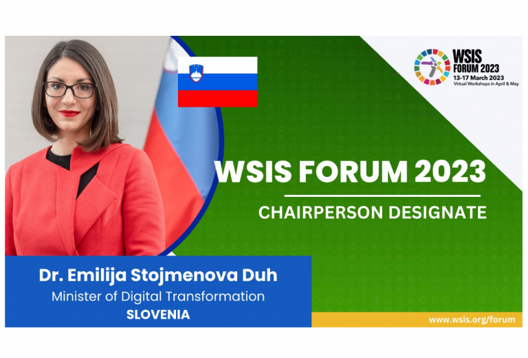 Dr. Emilija Stojmenova Duh is entrusted with the Chairmanship of the World Summit on the Information Society