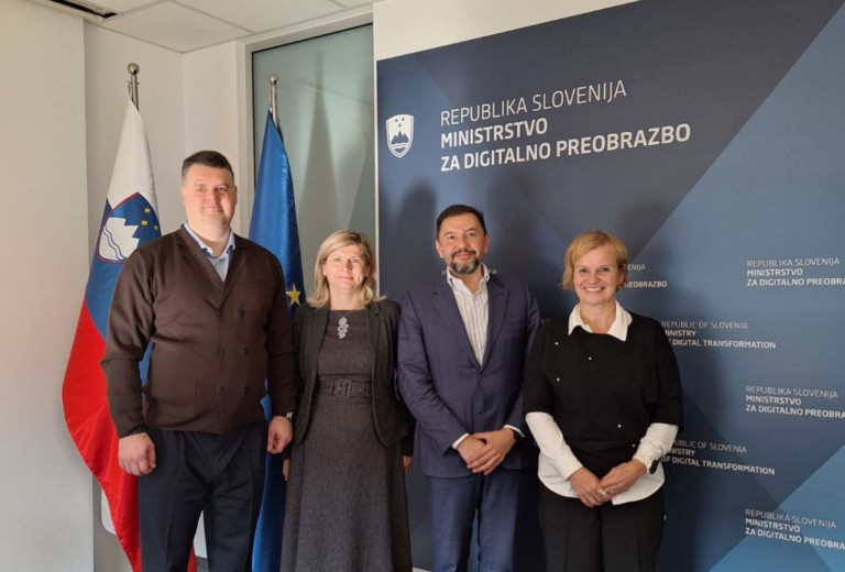 Obisk ukrajinske delegacije na Ministrstvu za digitalno preobrazbo