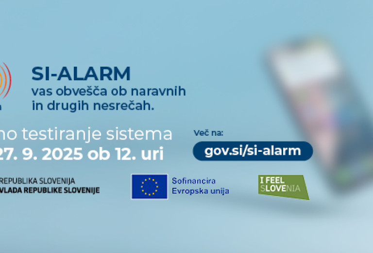 V soboto, 27. septembra 2025, javno testiranje sistema SI-ALARM