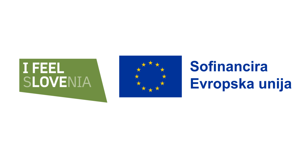 Logotipa I feel Slovenia in Sofinancira evropska unija