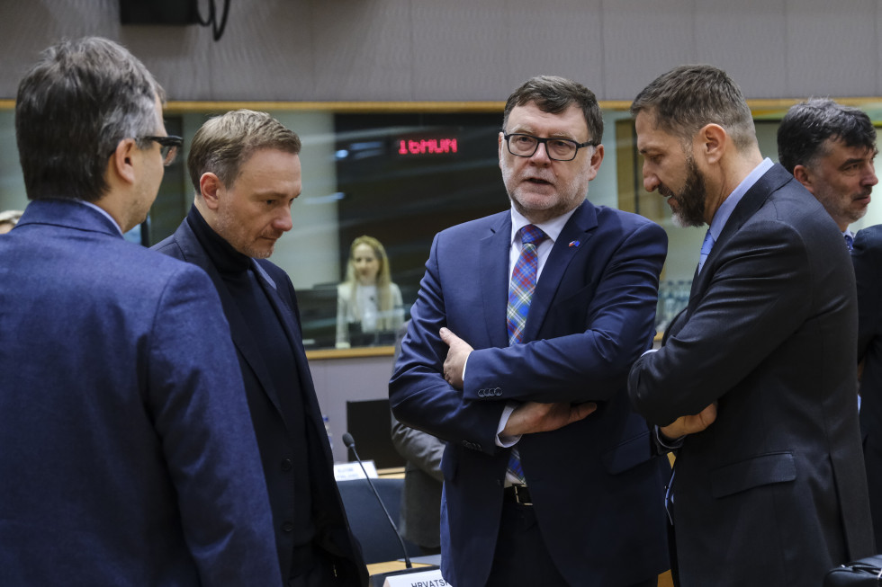 Minister za finance Klemen Boštjančič, nemški minister za finance Christian Lindner in češki minister za finance Zbynek Stanjura