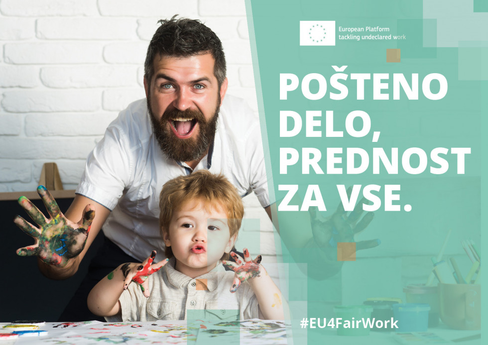 grafika oglasa: Pošteno delo, prednost za vse.