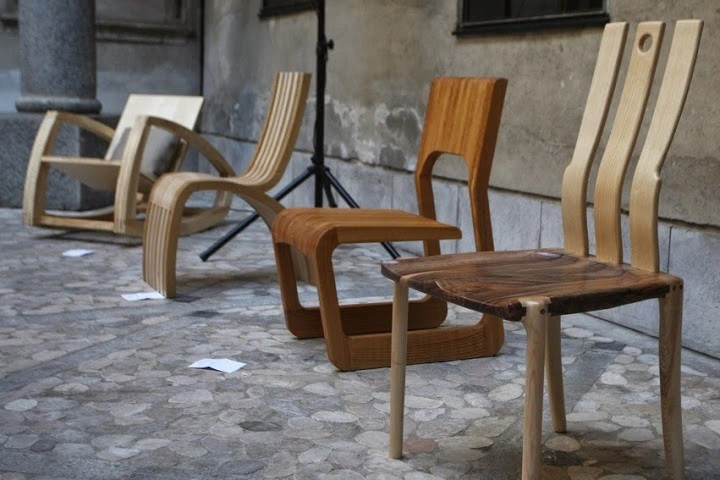 štirje različni leseni stoli