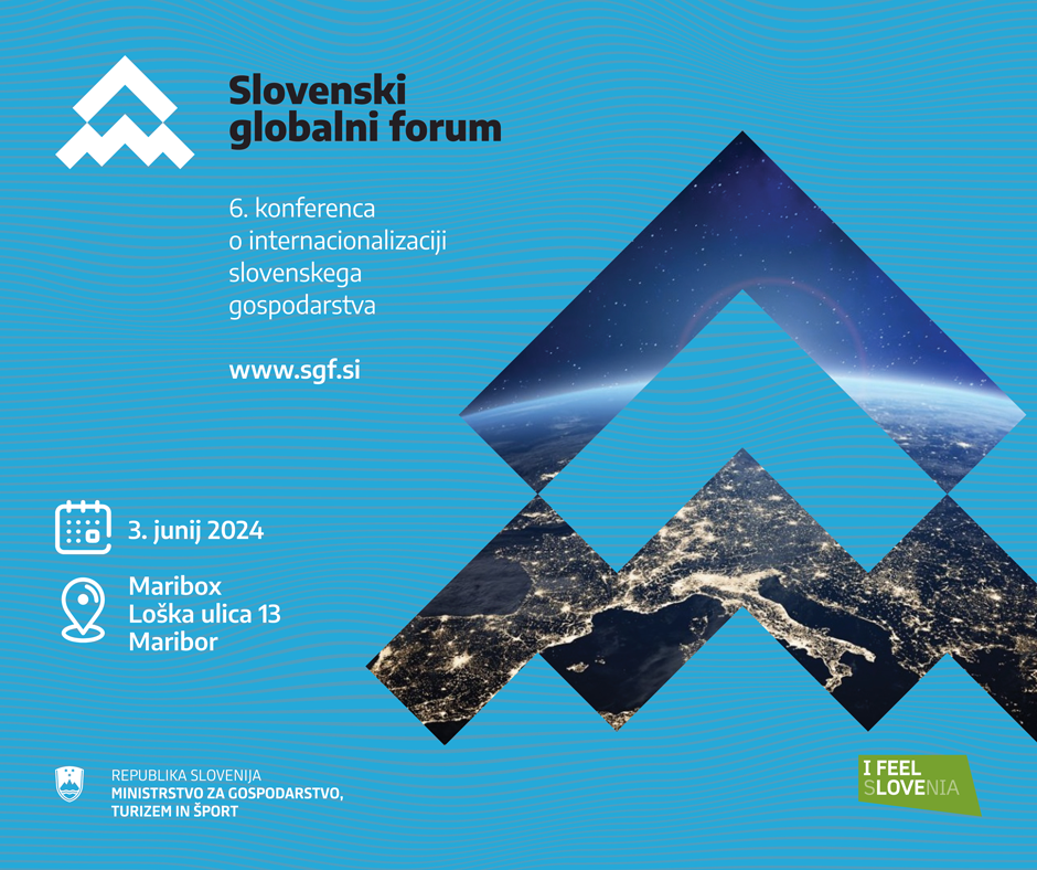 Dekorativna grafika z logotipom dogodka v stilizirani obliki Triglava
