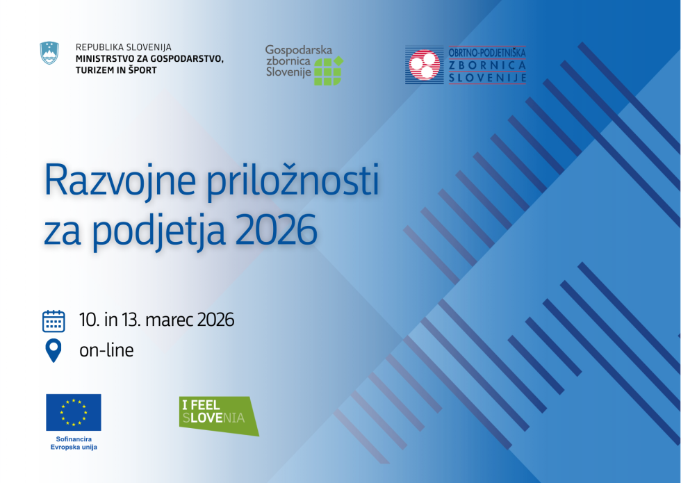 Razvojne priložnosti za podjetja 2026, 10. in 13. marec, on-line