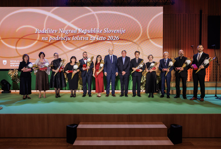 Podeljene so 60. nagrade Republike Slovenije na področju šolstva