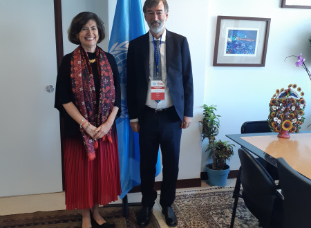 Dr. Felda in Gabriela Ramos, namestnica generalne direktorice UNESCO za družboslovje.