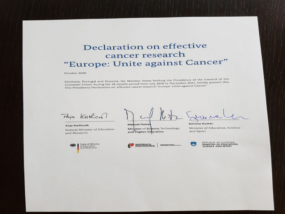 Slika podpisane deklaracije. 