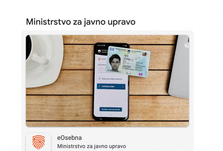 The eOsebna mobile app makes it easier to use your electronic identity card