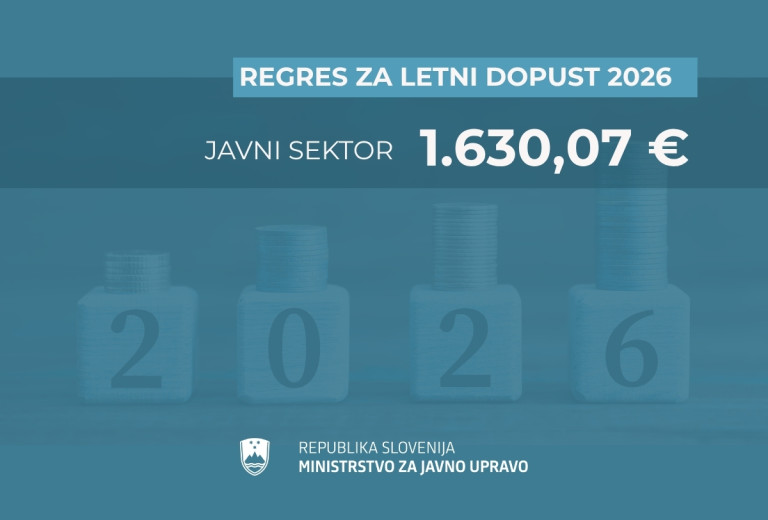 V javnem sektorju polni regres za letni dopust za leto 2026 znaša 1.630,07 evra