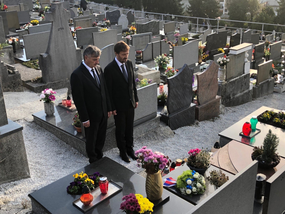 Minister Rudi Medved in župan Matjaž Švagan