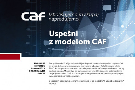 Brošura Uspešni z modelom CAF 2018