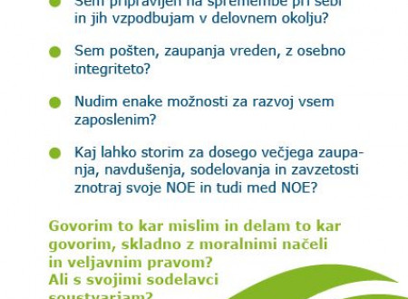 Usmerjevalna kartica postavlja vprašanja glede osebne naravnanosti, na primer, ali znam izziv ali predlog jasno predstaviti, se znam hitro in dokončno odločiti, sem pripravljen na spremembe, sem zaupanja vreden, ali nudim enake možnosti za razvoj vsem zap