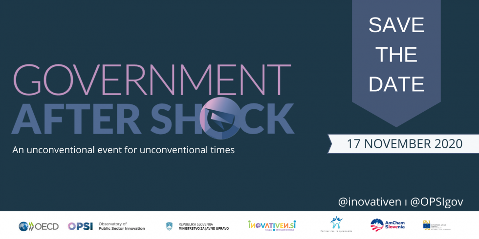 Valibo na konferenco Government after Shock, ki jo Ministrstvo za javno upravo skupaj s projektom Inovativen.si organizira v Klubu Cankarjevega doma 17. novembra 2020. Konferenca bo del globalnega dogodka organiziranega s strani OECD Opsi.