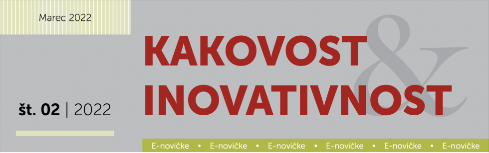 Na sliki je naslovnica novičk kakovost in inovativnost 2/2022