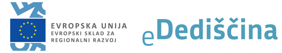 Logotip Evropskega sklada za regionalni razvoj in projekta eDediščina