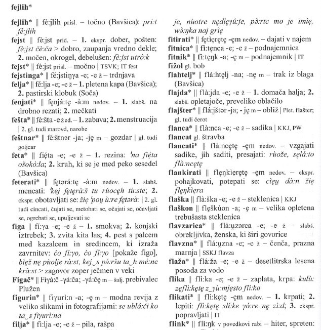 Pogled na nekaj besed iz besedja bovškega govora