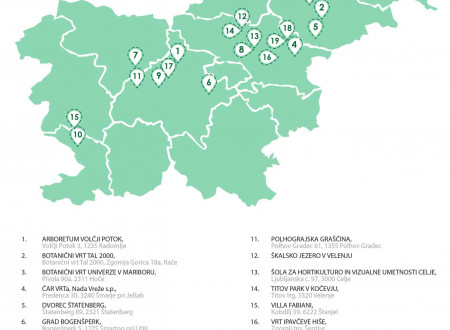 Zemljevid lokacij povezanih z dogodkom