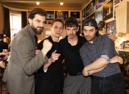 Skupinska fotografija: Domen Novak, Timon Šturbej, Nejc Cijan Garlatti in Benjamin Krnetić