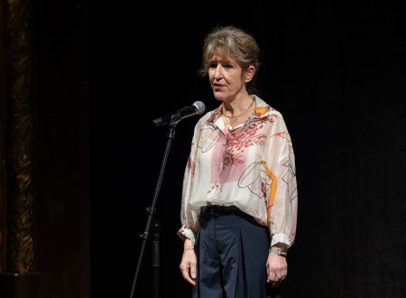 Ravnateljica SNG Drama Ljubljana Vesna Jurca Tadel v nagovoru