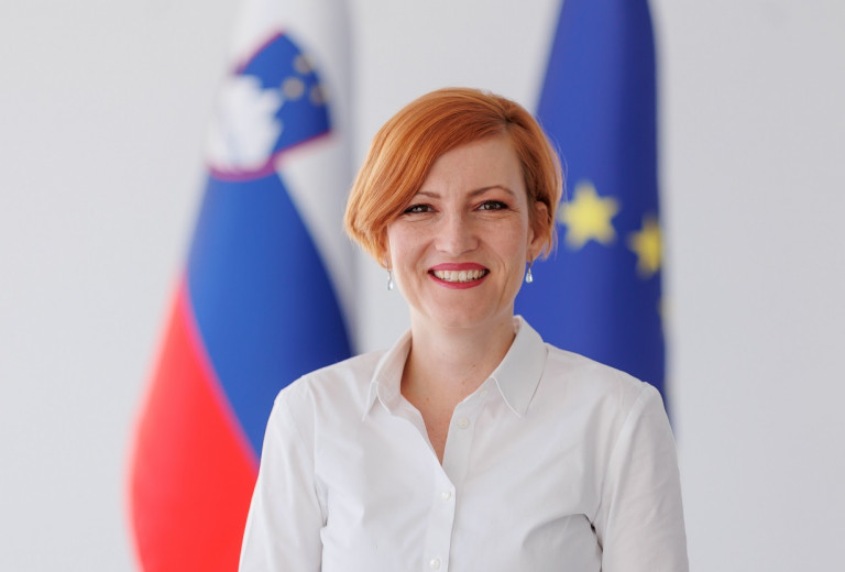 The Minister of Culture, Dr Asta Vrečko, on 8 March 