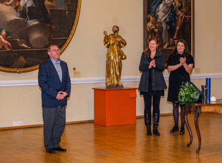 Steletov nagrajenec mag Gojko Zupan je prejel nagrado v Narodni galeriji
