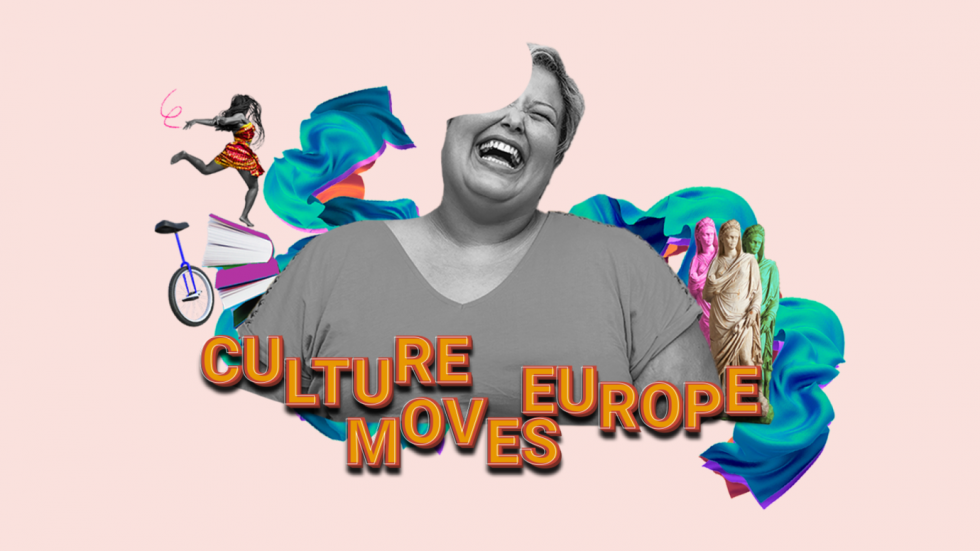 Plakat Kultura premika Evropo (angleško Culture moves Europe)