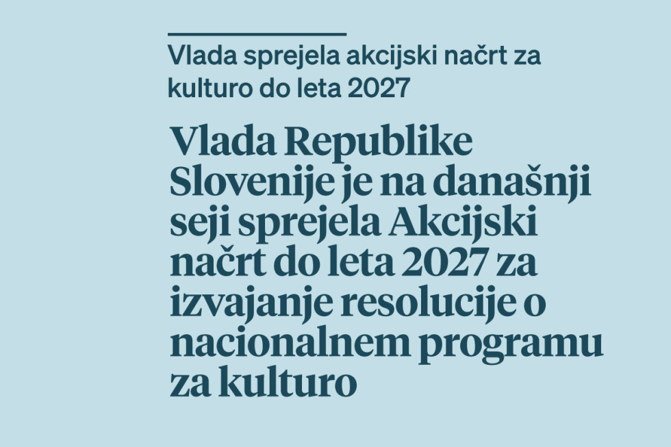 Infografika, ki sporoča o sprejemu akcijskega načrta