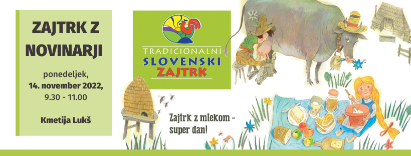 Elektronsko vabilo na zajtrk z novinarji ob dnevu slovenske hrane in projektu Tradicionalni slovenski zajtrk