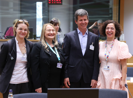 Predstavnici in predstavnik slovenske delegacije in veleposlanica, namestnica stalnega predstavnika Republike Slovenije pri EU