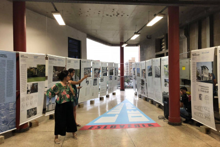 The exhibition at the Faculty of Architecture and Urbanism in Belo Horizonte in Brazil.
