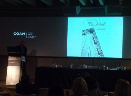 Participants in a roundtable discussion at the opening of the exhibition at the Official Chamber of Architects of Madrid